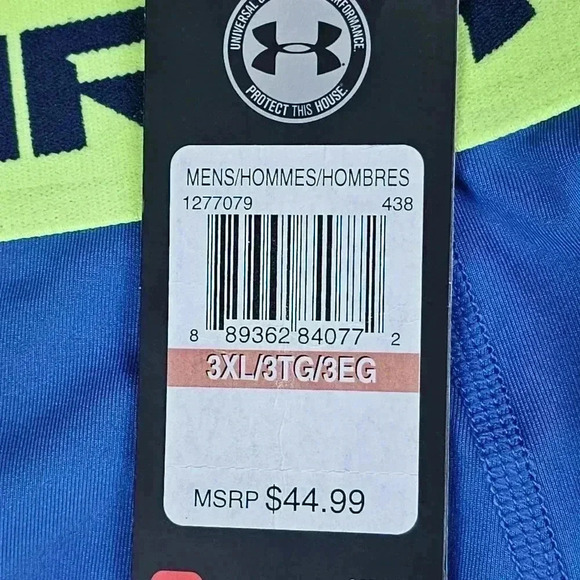Under Armour Men's HeatGear Leggings blue #1277079 NWT 3XL - Picture 9 of 10
